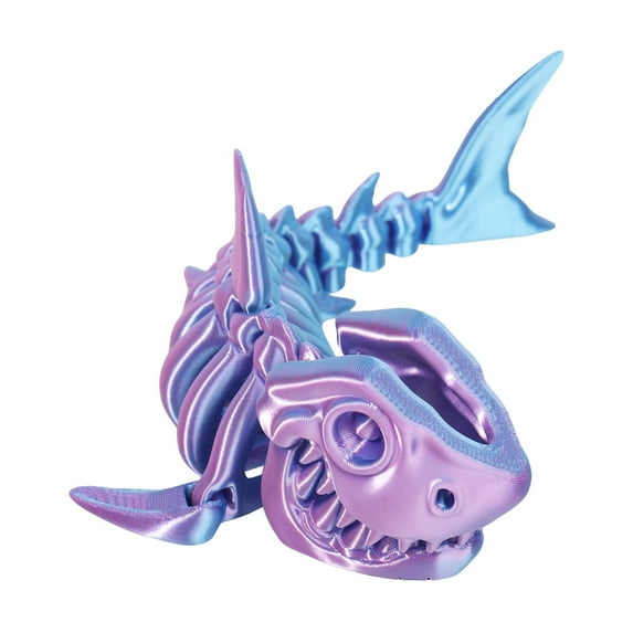 3D Printed Shark Toy With Movable Joints Creative Party Decoration Gift Desktop Ornaments Trendy Crafts