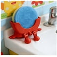 thumbnail image 1 of 3D Printed Sink Draining Sponge Holder, Cute Hanging Sponge Holder with Drainage, Keeps Your Sponge Dry & Smiling, Funny Sponge Stand for Kitchen Sink, Countertop Sponge Holders - (Red), 1 of 9
