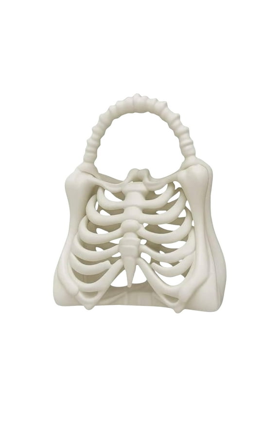 3D Printed Skeleton Bone Bag, Spooky Skeleton Hand Purse, Fashion Gothic Halloween Skull Shoulder Bag
