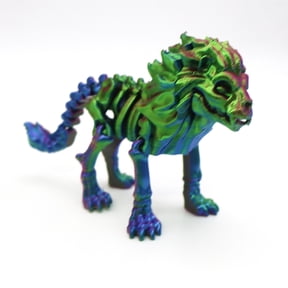 3D Printed Skeleton Lion Crafts Ornaments Gifts Creative Animal Joints Movable Action Figure Desktop Ornament Gift