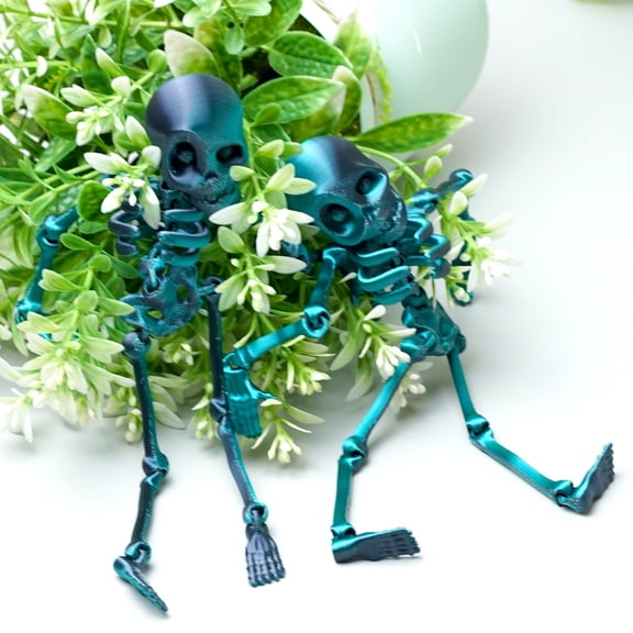 3D Printed Skeleton Man,Flexible Joint Animal lacertid Figurines,Realistic Eyes, Home Office Decor,Fidget Toy for Adults Teens Boy Festival Gifts