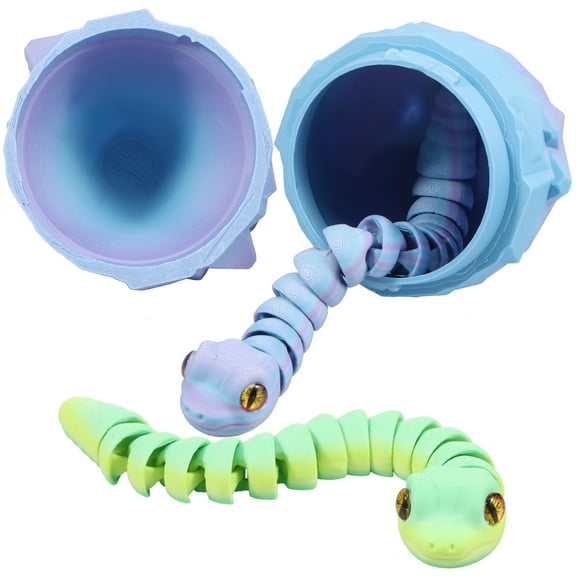 3D Printed Snake Egg Set with Gift Box & Card, Easter Eggs Mythical Snake Eggs with Dragon Inside, Mystery Snake, 3D Snake Fidget for Easter Surprise, Birthday Gift, Party Favours