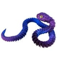 thumbnail image 1 of 3D Printed Snake Hand Toy with Fully Movable Joints, Realistic Plastic Figurine for Desk Display & Collection, Poseable Reptile Model for Enthusiasts & Gifts, Purple, 1 of 6