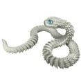thumbnail image 1 of 3D Printed Snake Hand Toy with Fully Movable Joints, Realistic Plastic Figurine for Desk Display & Collection, Poseable Reptile Model for Enthusiasts & Gifts, White, 1 of 6