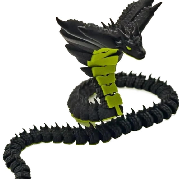 3D Printed Snake Model with Movable Joints Home Decoration