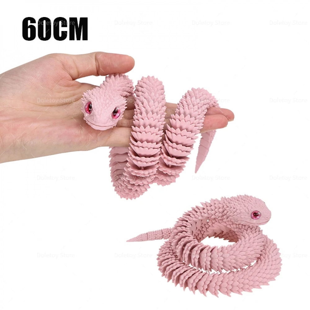 3D Printed Snake Multi-jointed Movable Toy Model Bush Viper Toy-Dragon ...