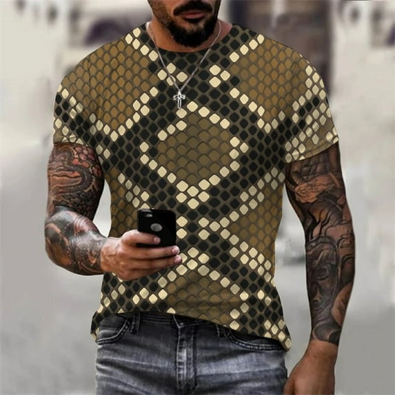 3D Printed Snake Pattern Tshirt For Men Fashion Casual Trendy Cool Mens Womens Streetwear Hip Hop Short Sleeve Tshirt Tops