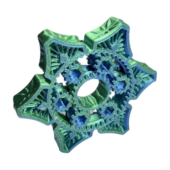 3D Printed Snowflake Spinner , Unique Design Stress Relief
