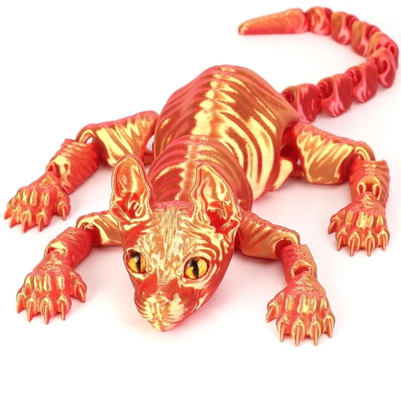 3D Printed Sphynx Cat Statue for Desk Decor, Novelty Home Ornament Gift