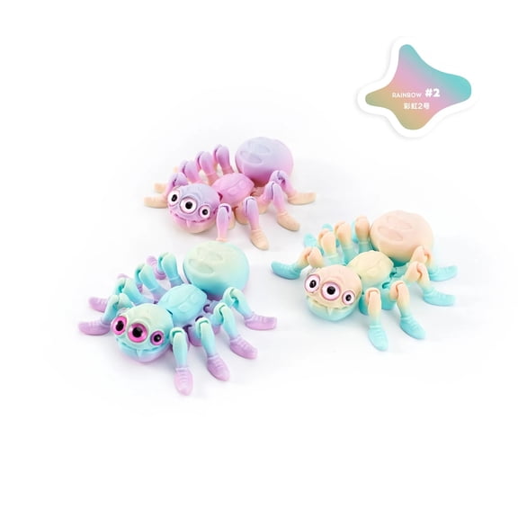 3D Printed Spider Fidget  Realistic Colorful Spider Figurine Articulated Animals  for Spider Lovers Halloween  Gifts