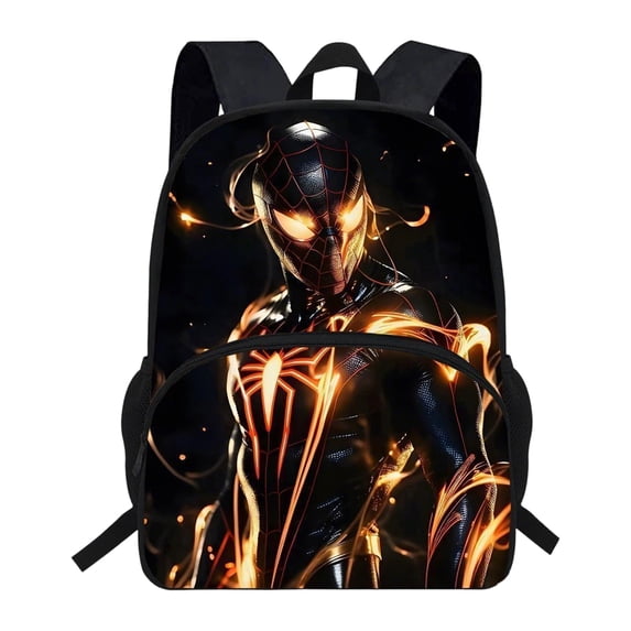 3D Printed SpiderHero School Backpack, Water Resistant Oxford Bookbag with Pockets for Fans Boys
