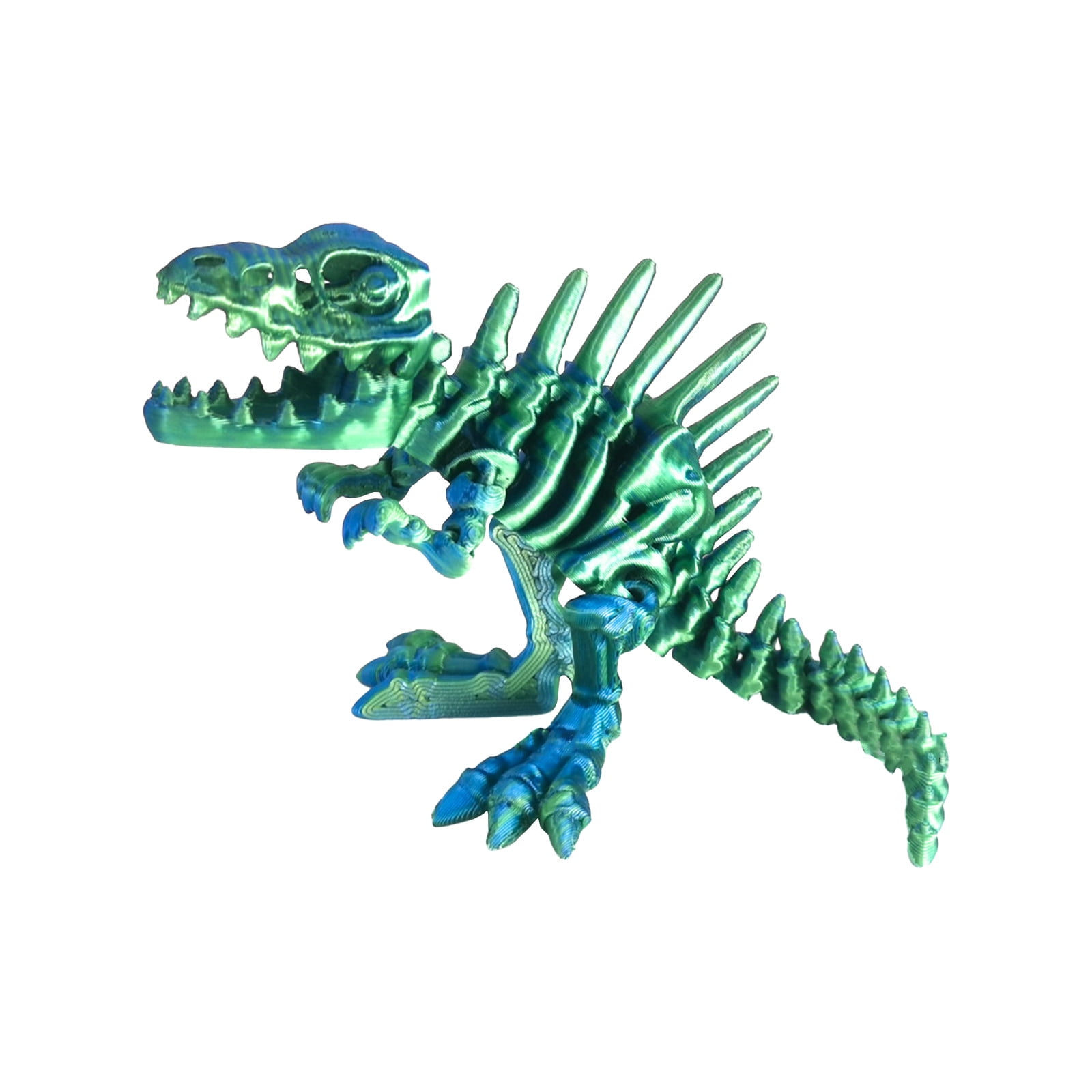 3D Printed Spinosaurus Skeleton Model with Movable Joints for Desk ...