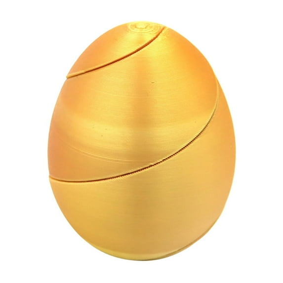 3D Printed Spiral Egg, Unique Easter Egg Decoration, Easter Basket Stuffers Party Favors Gifts Rainbow Colors (B)