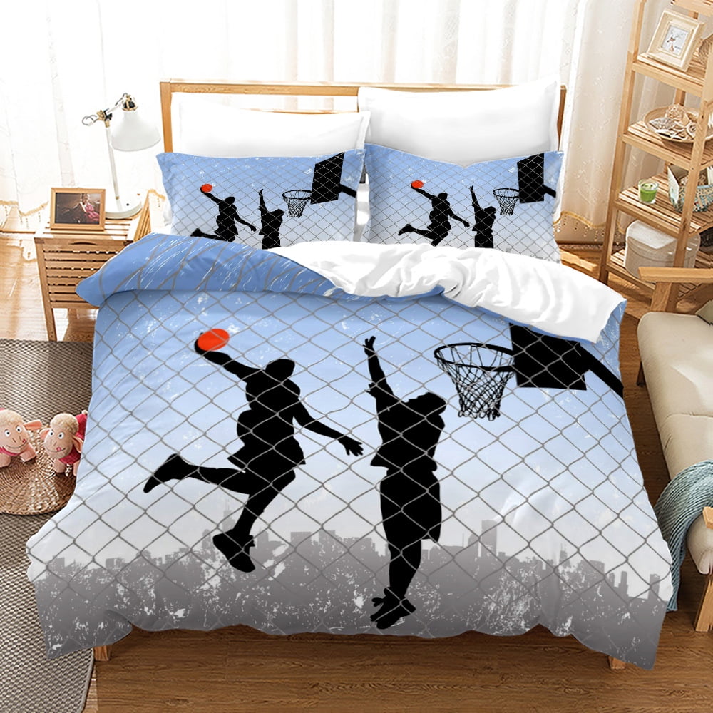 3D Printed Sports Basketball Pattern Comforter Bedding Set Full Size