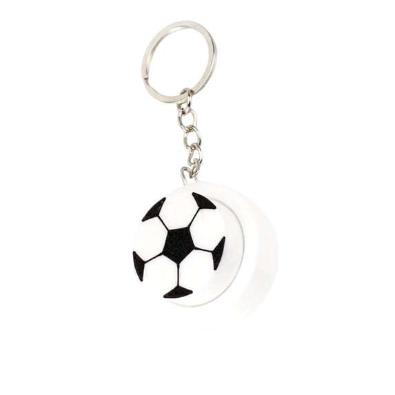 3D Printed Sports Button Keychain - 6 Styles Basketball, Soccer, Baseball, Tennis, Rugby, Volleyball - Funny Trendy Decompression Key Ring for Stress Relief - Unique Craftsmanship Key Accessory B