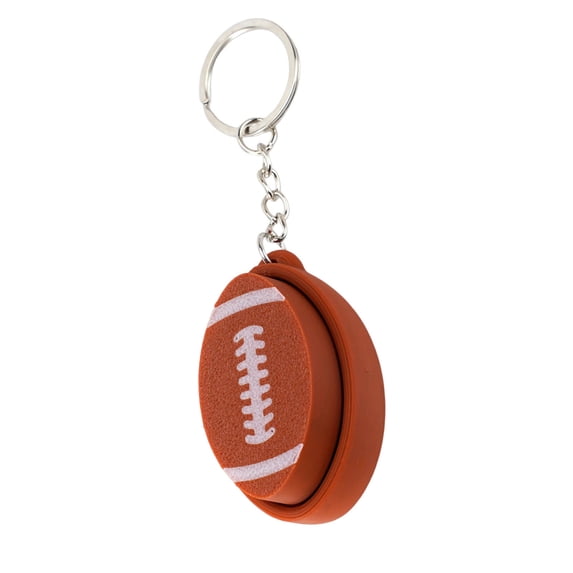 3D Printed Sports Button Keychain - 6 Styles Basketball, Soccer, Baseball, Tennis, Rugby, Volleyball - Funny Trendy Decompression Key Ring for Stress Relief - Unique Craftsmanship Key Accessory E