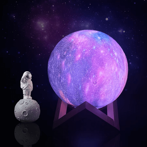 3D Printed Starry Star Moon Lights 16colors Colorful Rechargeable Touch Night Light Home Decor Creative Gift USB Table Lamp