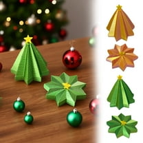 3D Printed Stretch & Press Christmas Tree Radish Tower - 3.62inch Tall Magical Stress-Relief Holiday Decor Toy（green）