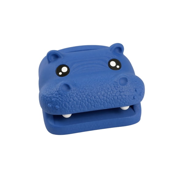 3D Printed Stylish Animal Design Desk Organizer Highland Cow Sticky Note Holder Office Study Desktop Neat Tool (Hippos-Blue)