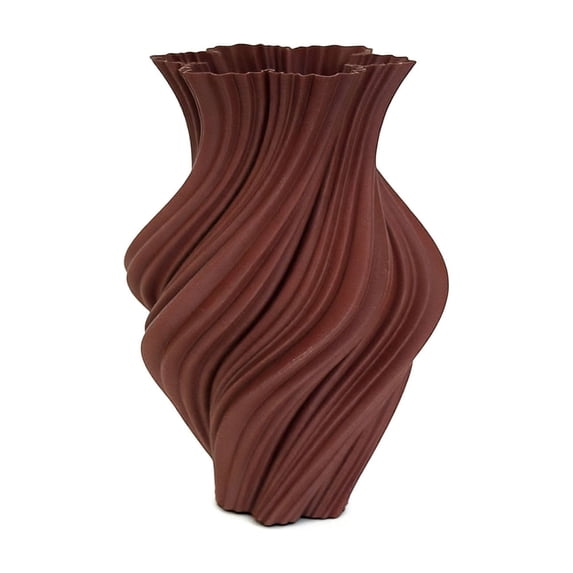 3D Printed Swirl Vase, 5.91x3.54inch Modern Decorative Vase for Home, Unique Spiral Wave Vase for Flowers & Home Decor