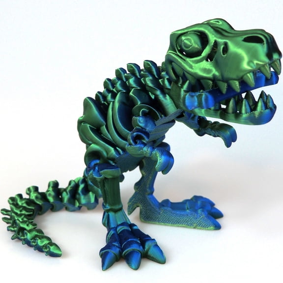 3D Printed T-Rex Action Figure, Multicolor Gradient Dinosaur Model Toys for Home Desktop Display, Colorful 3d Print Figures Desk Decor Birthday Gifts, 1 PC