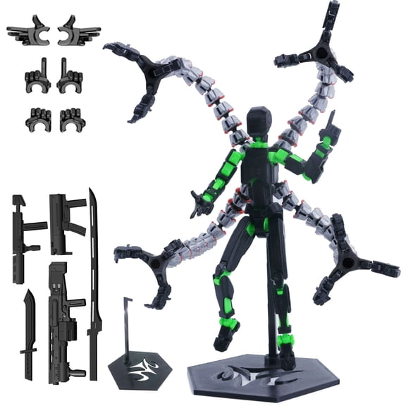 3D Printed T13 Action Figure Multi-Jointed Movable Titan 13 Lucky Dummy Nova Robot Action Figure Gifts