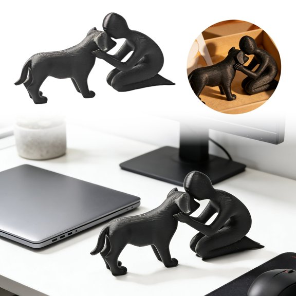 3D Printed Tabletop Figurine 3D Printed Male Human and Friendship Statue Lover'S Desktop Item