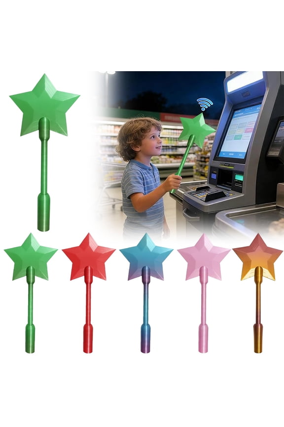 3D Printed Tap to Pay Wand with Wand Tap Function, Magic Wand Card Holder, Star Magic Contactless Credit Card Holder for Secure Payments, Credit Card Wand for Wallets, NFC Payment Wand
