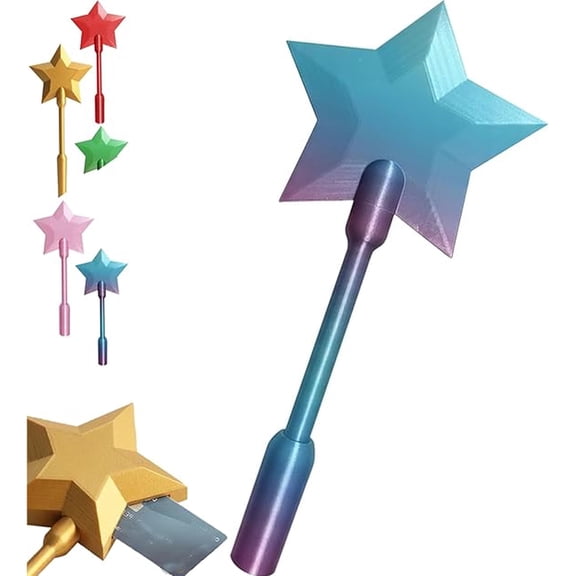 3D Printed Tap-to-Pay Wand with Star TopperContactless Card Holder Magic Wand for Adults & Teens,Whimsical Fantasy Payment Accessory,Credit Card Wand,Magic Star Wand Contactless Payment Card Holder