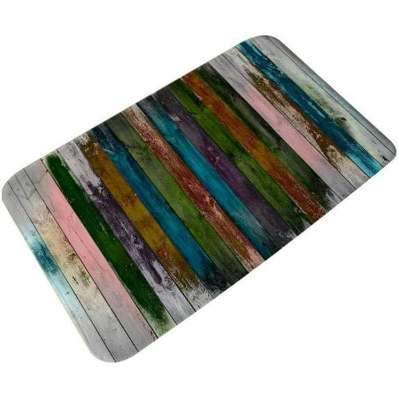 3D Printed Thickened Flannel Fabric Area Rug Non-Slip Backing Bath Rug Home Kitchen Floor Mat Multi-size