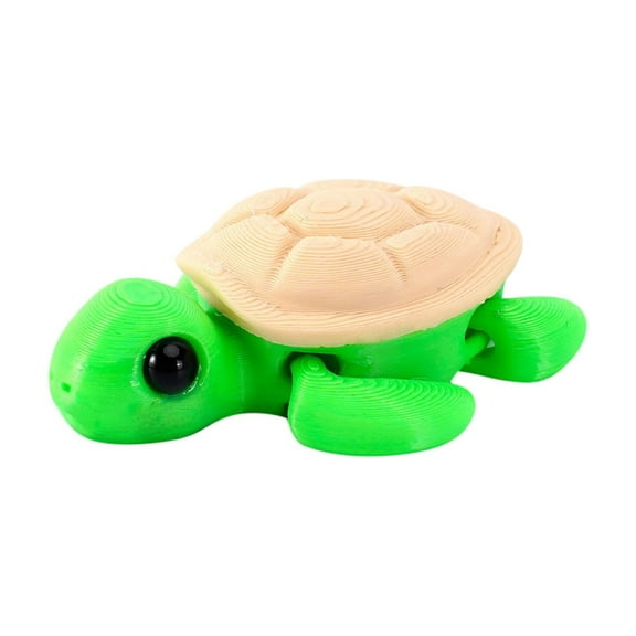 3D Printed Toys,Adorable Green Turtle Plush Toy – Soft Stuffed Animal for Kids, Cute Turtle Doll for Children’s Birthday and Holiday Gifts