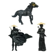 3D Printed Toys,Samurai Figurine Set with Horse   3-Piece Collectible Japanese Warrior Figures, Detailed Hand-Painted Miniatures for Display, Decor, and Gifts