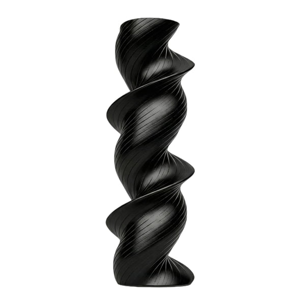 3D Printed Vase, Spiral Minimalist Vase | Modern Home Decor for Living Room, Bedroom, Office | 3D Printed Ceramic-Look Planter, 6-Inch Height