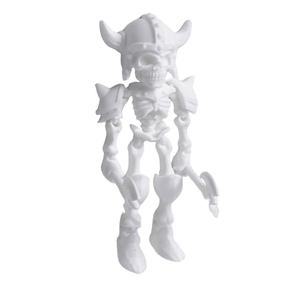 3D Printed Vintage Skeleton Magnetic Figurine for Kitchen (White)