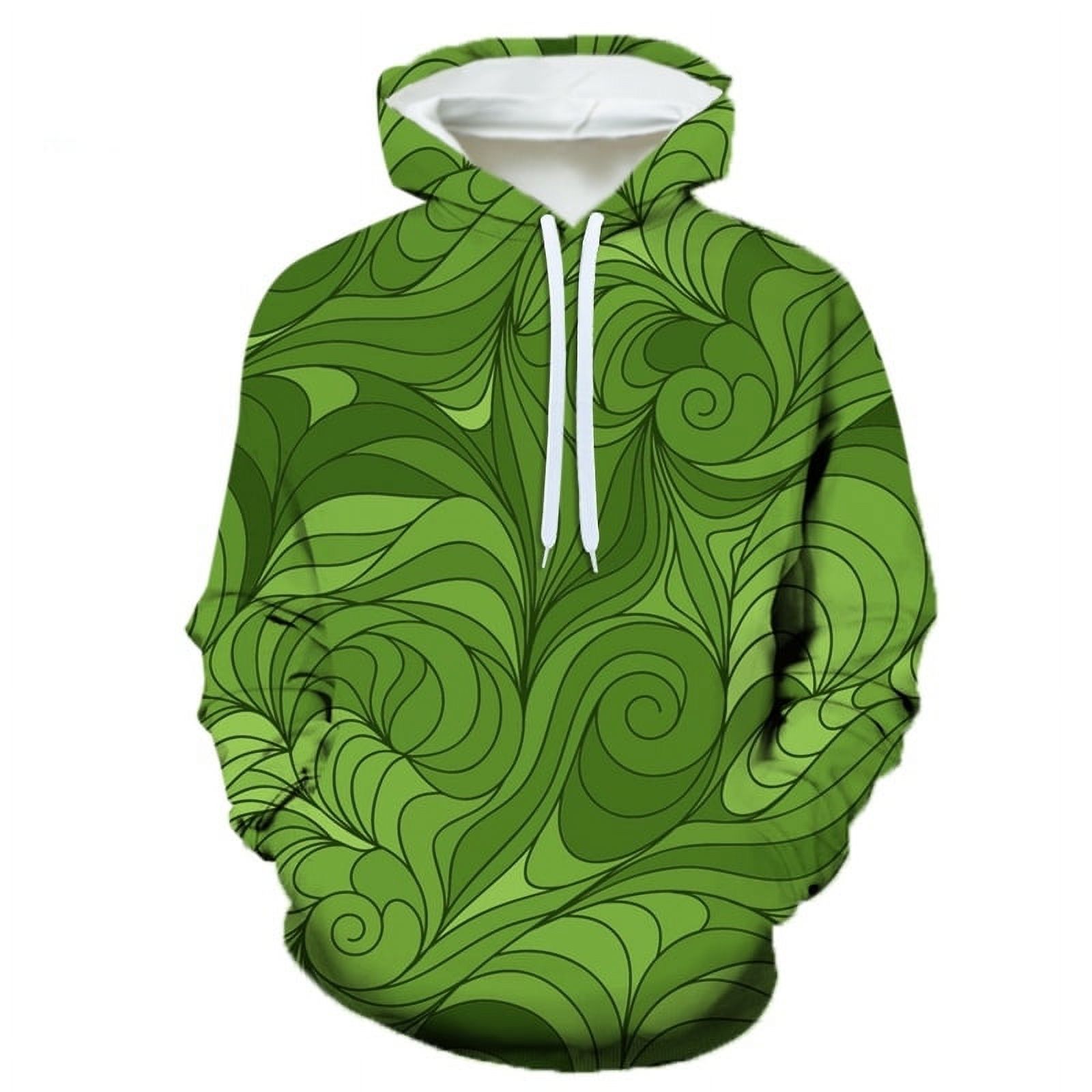 3D Printed Wave Hoodie For Men Harajuku Pattern Sweatshirt Fashion
