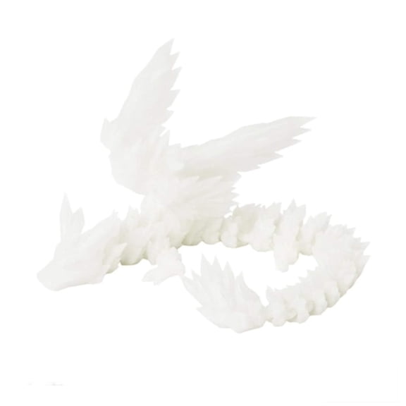 3D Printed Winged Dragon Articulated Crystal Toy Flexible Joint Figurine Desktop Ornament Sensory Fidget Dragon