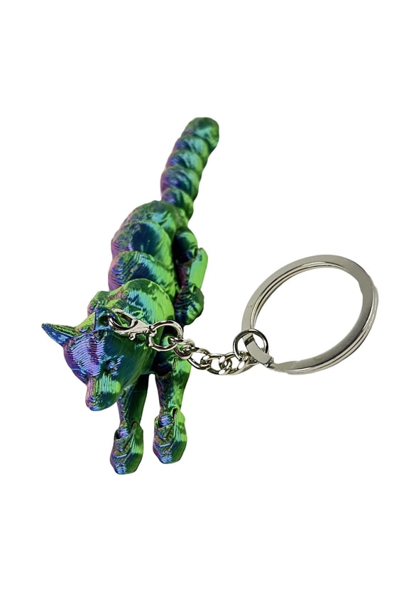 3D Printed Wolf Keychain with Realistic and Multiple Joint Designs Accessory for Lovers and Collectors