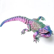 3D Printed chameleon,Flexible Joint Animal lacertid Figurines, Home Office Decor,Fidget Toy for Adults Teens Boy Festival Gifts,Easter Basket Stuffers,Executive Desk Toy