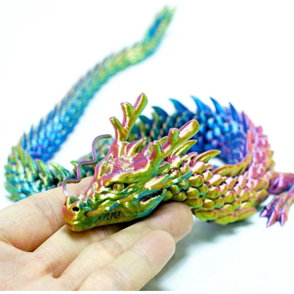 3D Printed dragon,Articulated Models,Flexible Joint Animal Figurines, 3D Printing Stuff Cheap,Stress Relief, Fidget restlessness, ADHD Toys, Surprise Fantasy Gifts