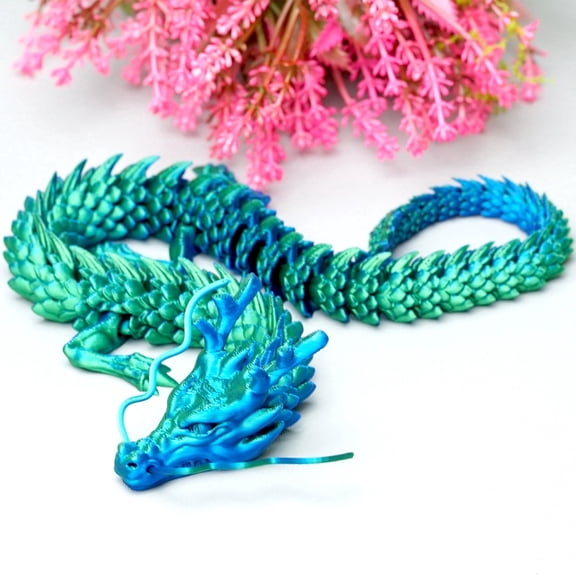 3D Printed dragon ,Flexible Joint Animal lacertid Figurines,Realistic Eyes, Home Office Decor,Fidget Toy for Adults Teens Boy Festival Gifts