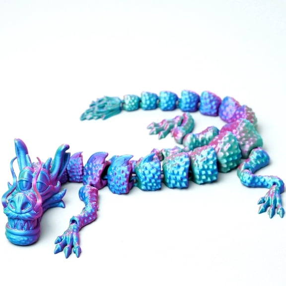 3D Printed dragon,Flexible Joint Animal lacertid Figurines,Realistic Eyes, Home Office Decor,Fidget Toy for Adults Teens Boy Festival Gifts