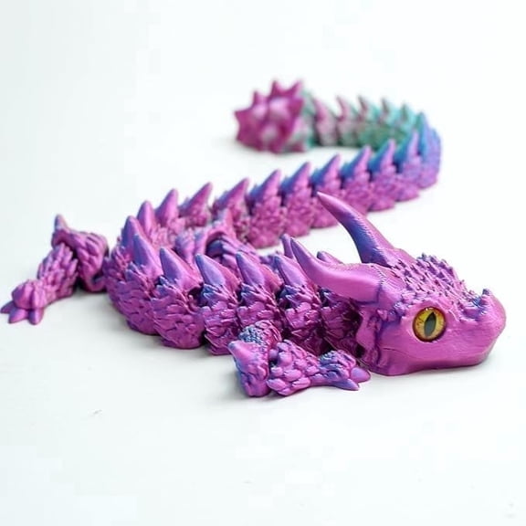 3D Printed dragon Models,Flexible Joint Animal lacertid Figurines, Stress Relief, Fidget restlessness, ADHD Toys, Surprise Fantasy Gifts