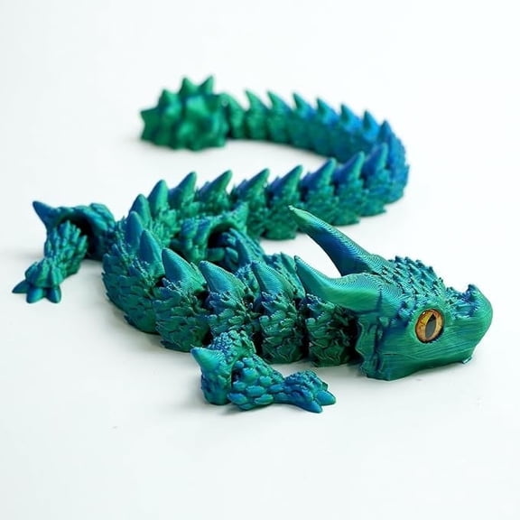 3D Printed dragon Models,Flexible Joint Animal lacertid Figurines, Stress Relief, Fidget restlessness, ADHD Toys, Surprise Fantasy Gifts
