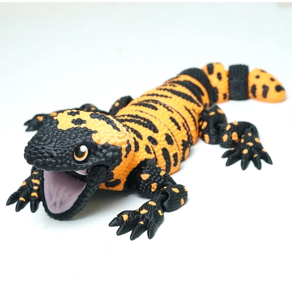 3D Printed lizard,Flexible Joint Animal lacertid Figurines, Home Office Decor,Fidget Toy for Adults Teens Boy Festival Gifts,Easter Basket Stuffers,Executive Desk Toy