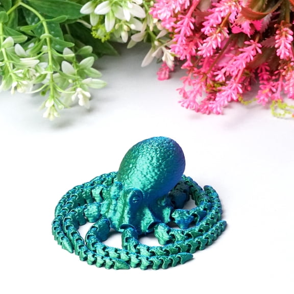 3D Printed octopus,Flexible Joint Animal lacertid Figurines,Realistic Eyes, Home Office Decor,Fidget Toy for Adults Teens Boy Festival Gifts