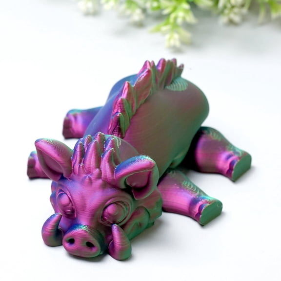 3D Printed wild boar,Flexible Joint Animal lacertid Figurines,Realistic Eyes, Home Office Decor,Fidget Toy for Adults Teens Boy Festival Gifts
