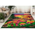 thumbnail image 1 of 3D Printeds Rug, Cool Rug, Classic Rug, Non Slip Rug, Mushroom Rug, Trendy Rugs, Modern Rug, Step Rug, Personalized Rug, Colorful Rug, 2.6'x4' - 80x120 cm, 1 of 8
