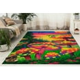 thumbnail image 1 of 3D Printeds Rug, Cool Rug, Classic Rug, Non Slip Rug, Mushroom Rug, Trendy Rugs, Modern Rug, Step Rug, Personalized Rug, Colorful Rug, 2'x3' - 60x90 cm, 1 of 8