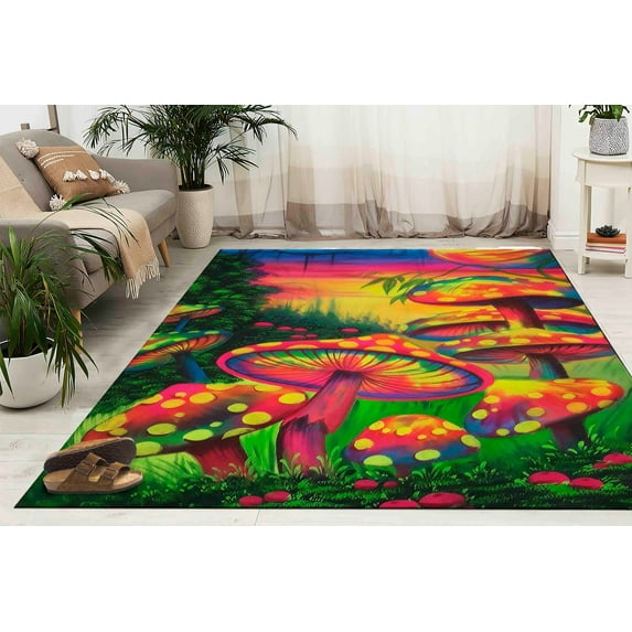 3D Printeds Rug, Cool Rug, Classic Rug, Non Slip Rug, Mushroom Rug, Trendy Rugs, Modern Rug, Step Rug, Personalized Rug, Colorful Rug, 5.2'x7.5' - 160x230 cm