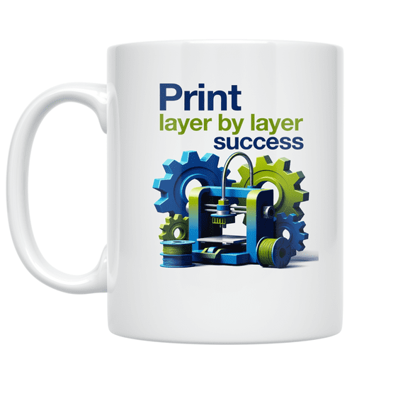 3D Printer Design - 3D Printing Hobbyist - 11 oz Ceramic Coffee Mug